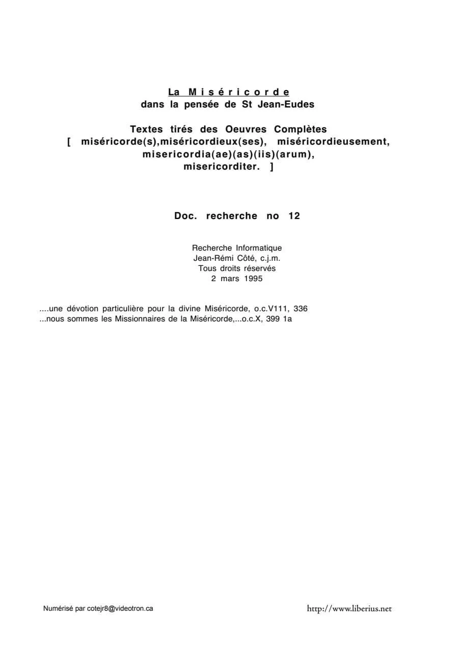 Cobertura: La misericordia en el pensamiento de san Juan Eudes (Antología)