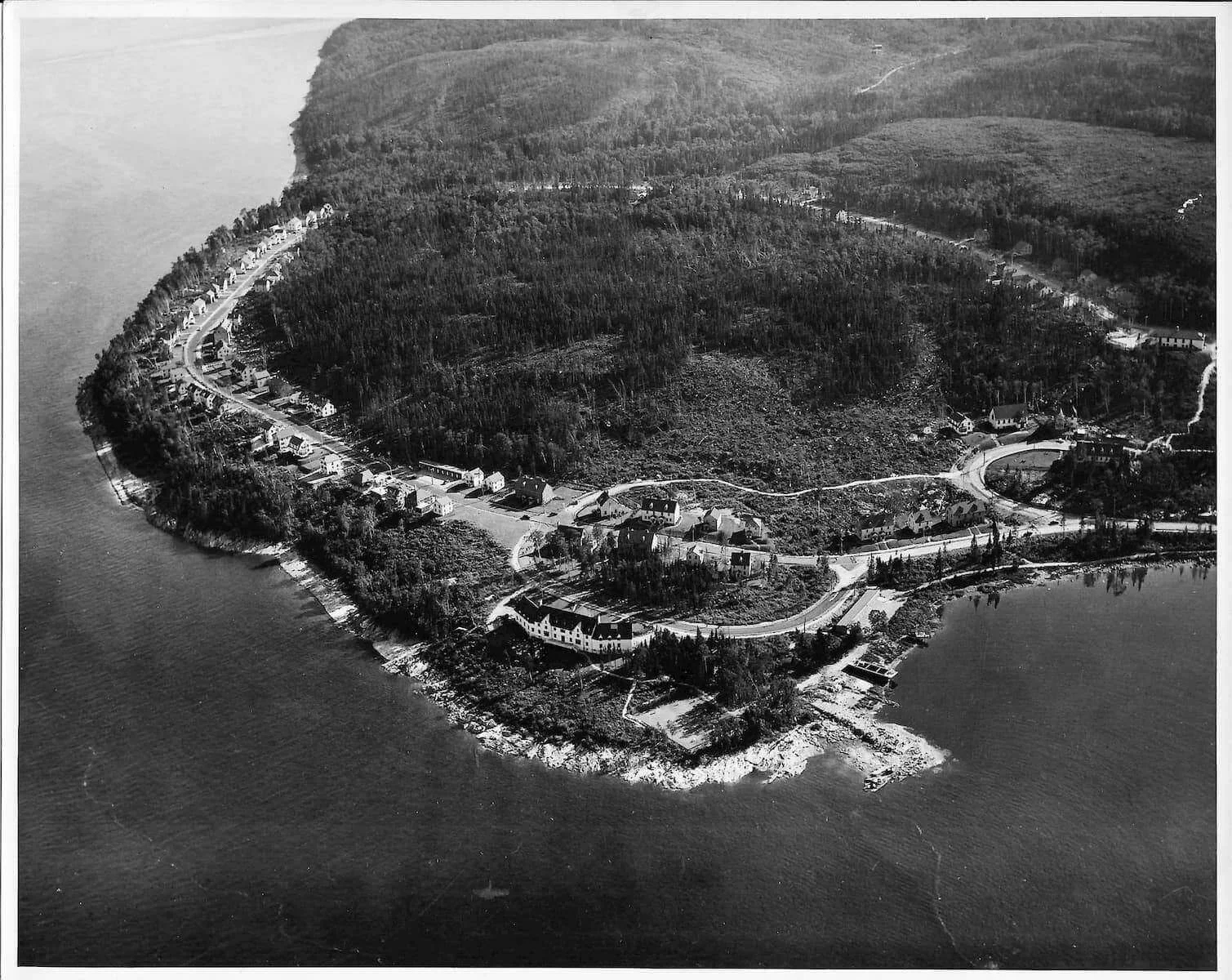 Vista aérea de Baie-Comeau en 1939, fotografía 9