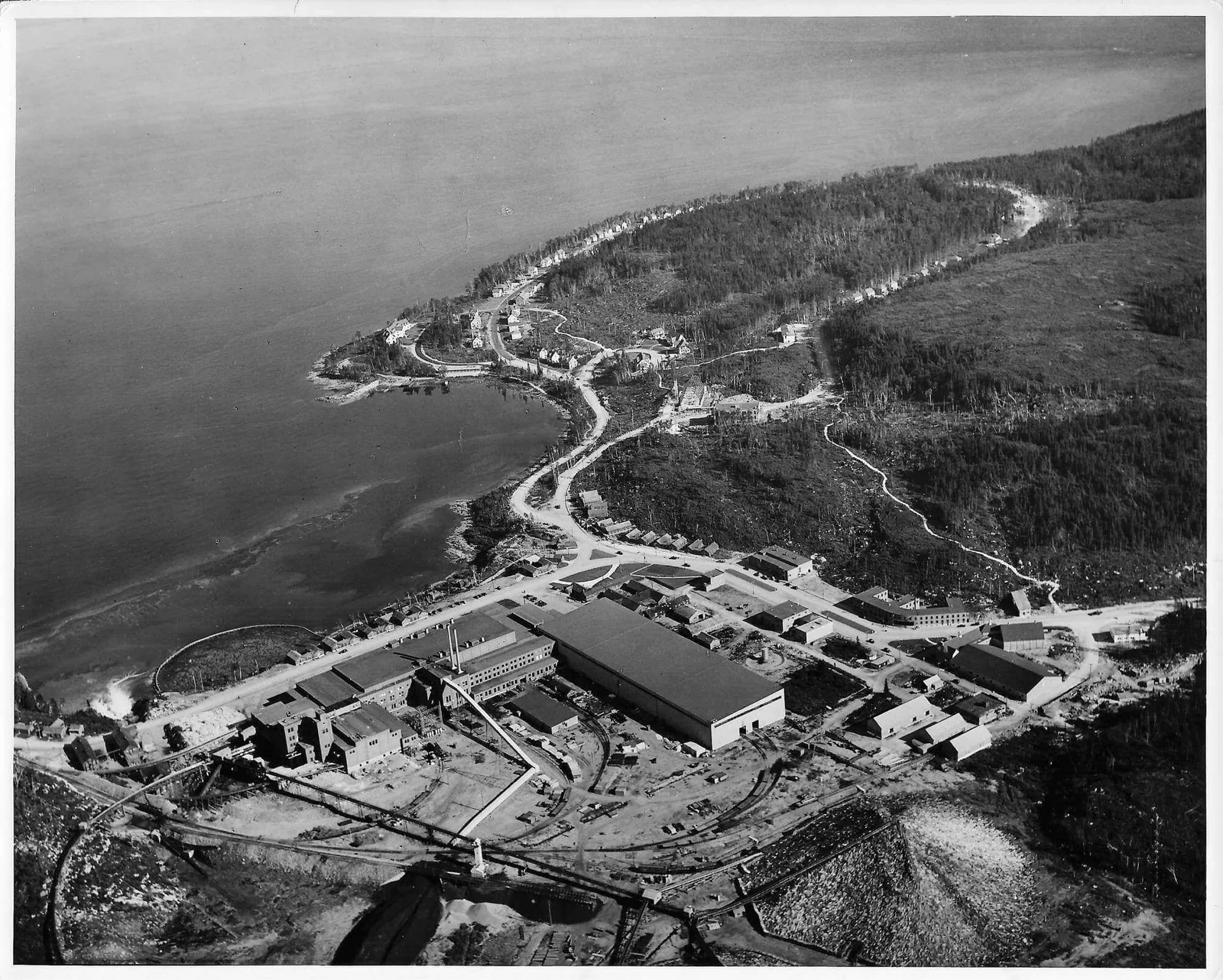 Vista aérea de Baie-Comeau en 1939, fotografía 16
