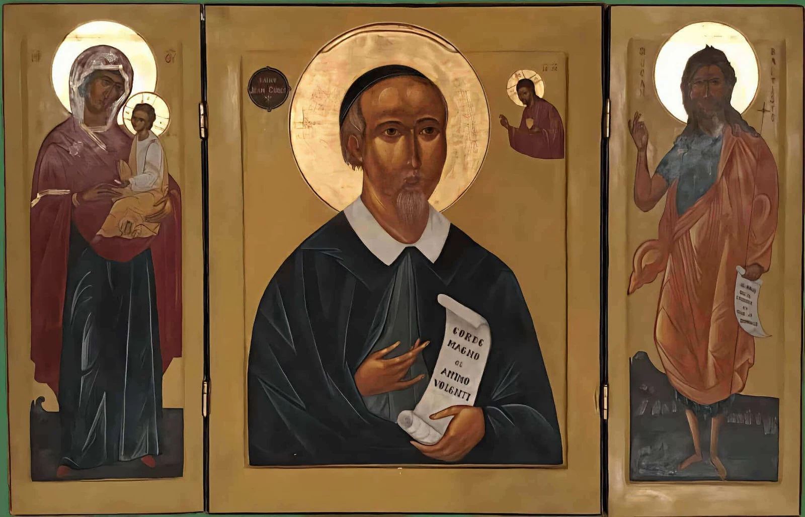 Triptíco de Champoié: María, San Juan Eudes y San Juan Bautista