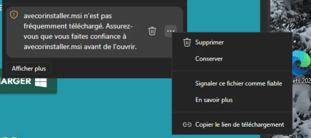 1. Abrir el menú del archivo en las descargas.
