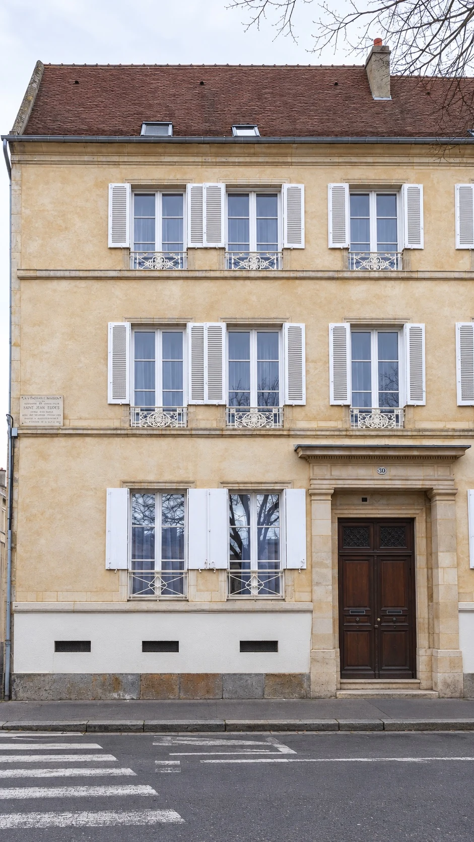 Façade rediseñado de la Maison Saint Juan Eudes, rue Jean-Eudes à Caen