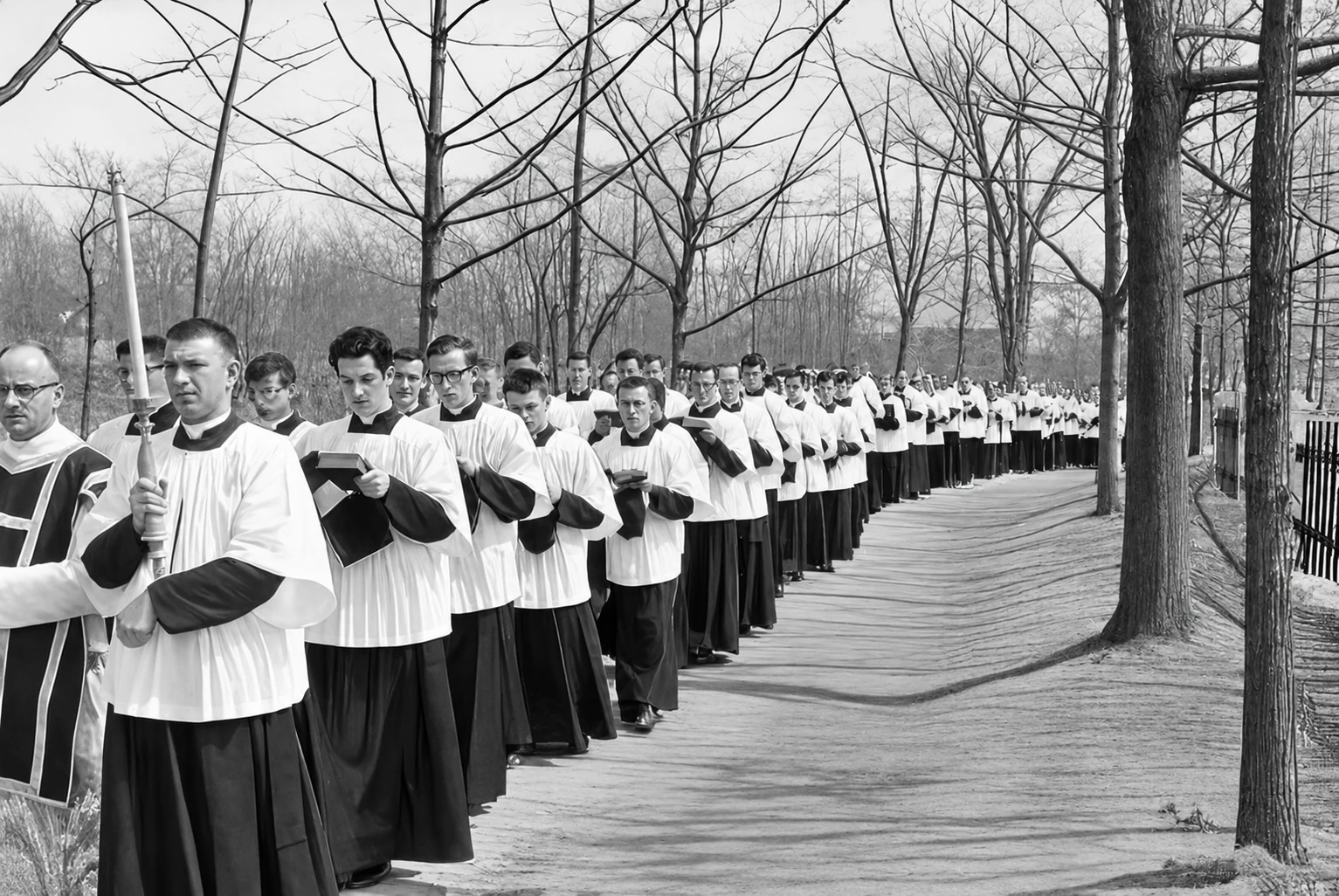 Funeral del Padre Alfred Léger en 1960