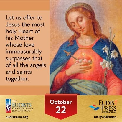 Imagen del 22 de octubre: ofrecer a Jesús el Corazón de su Madre