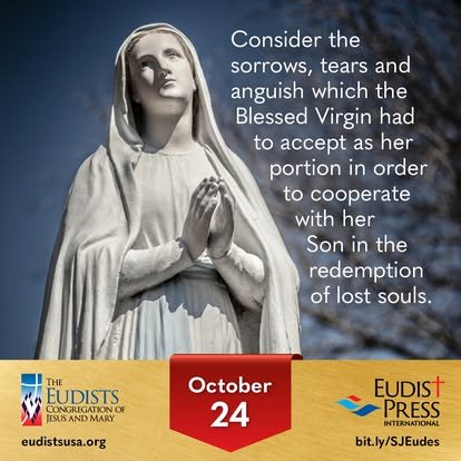 Imagen del 24 de octubre: los dolores de la Santísima Virgen María