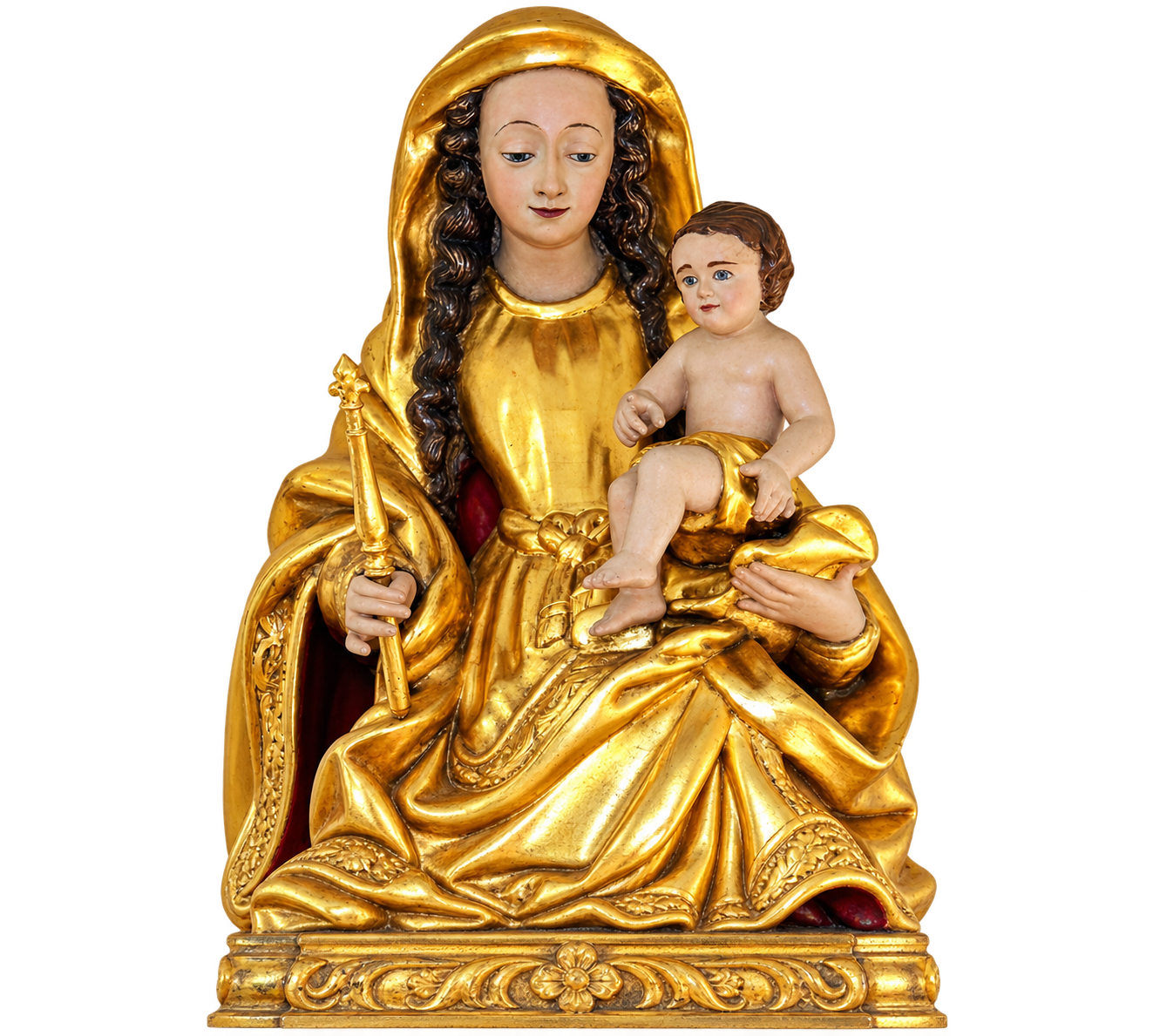 Estatua de la Virgen María y el Niño Jesús.
